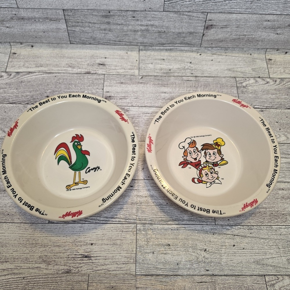 Kellogg's Vintage 1995 Cereal Bowls Set of 2
